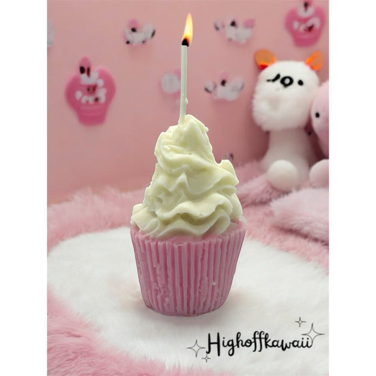 Cotton Candy Craze CupCake Candle